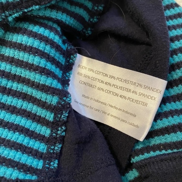 Striped Blue and Black Women's Top - Picture 9 of 10